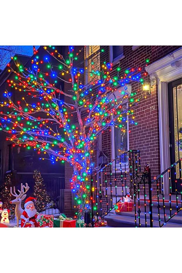 ® Set of 4 Linear LED Light Strings, 100 m Each, 8 Modes, IP44, Multicolor, 220V - 6