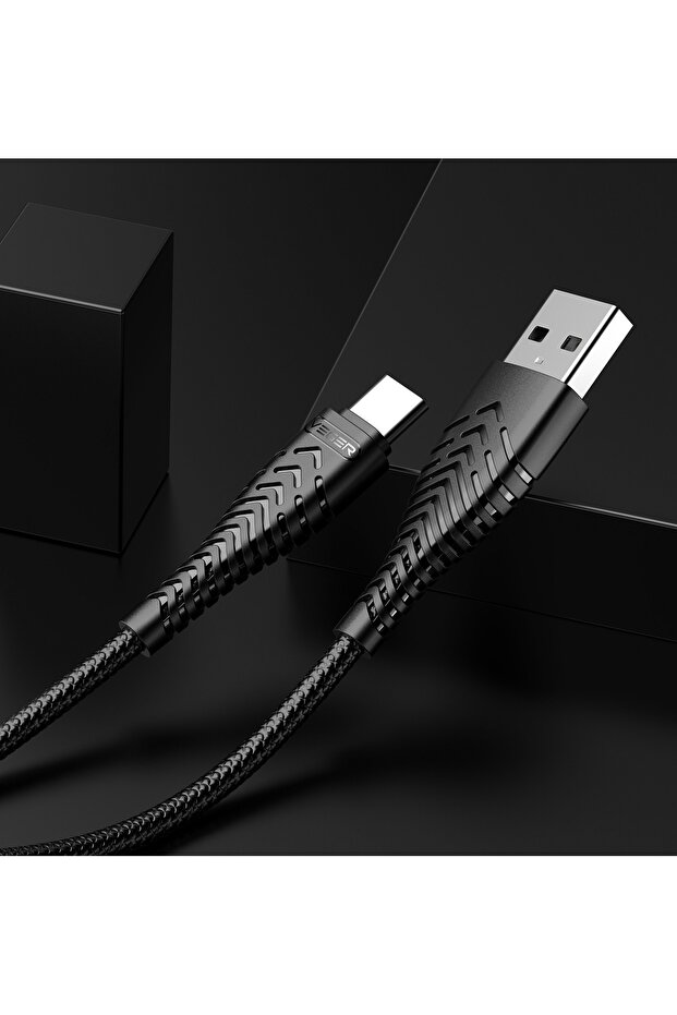 Data cable Veger V104, Type-C, 2.4A, Black - 5