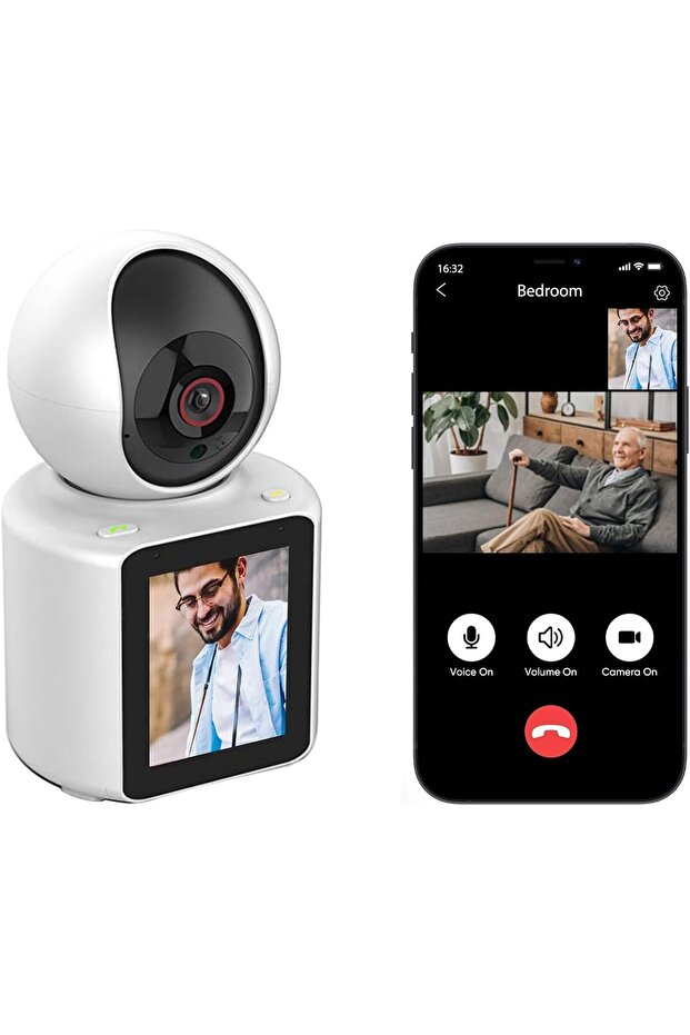 Two Way Pet Camera 2.8" HD Screen 1080P Video Calling Indoor Home Security