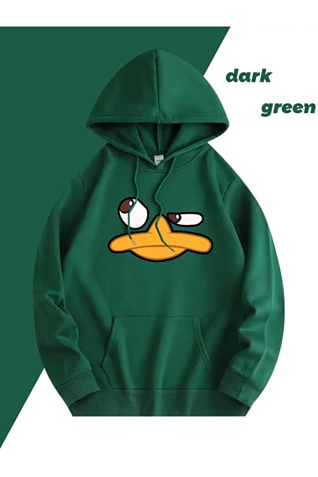 Unisex Duckbill Letter Printed Hoodie