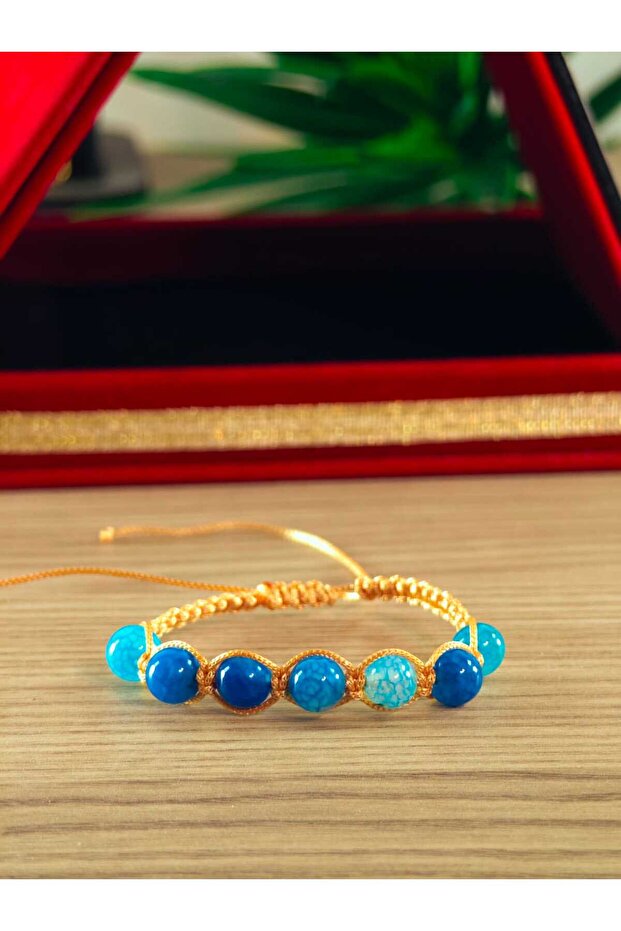 Macrame Natural Stone Bracelet Handmade Bracelet Natural Stone Macrame Bracelet