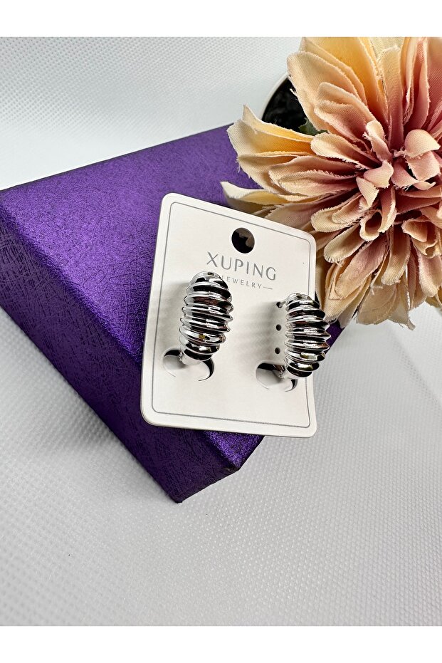 Bombeli Halka Model Steel Earrings