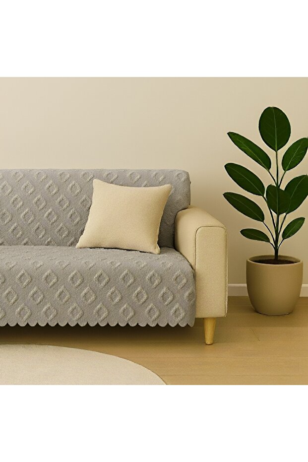 Sofa Cover 175X215 cm – Sofa Bed Cover, Non-Slip, Washable, Luxury Fabric Chenille Jacquard