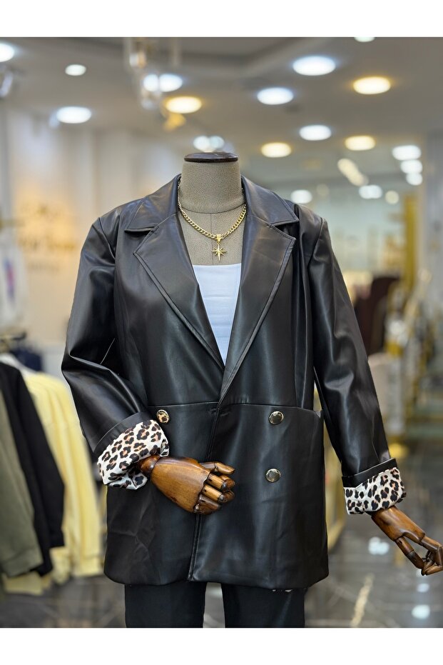 Deri Blazer Ceket - 1