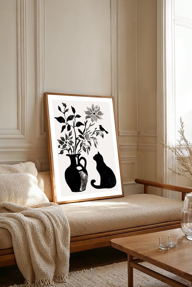 One Piece Wooden Framed Living Room Hall Kitchen Painting Tk2036