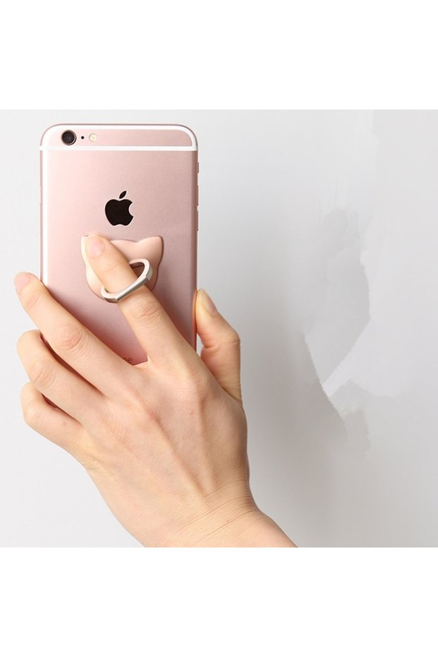 Cat-shaped phone holder ring