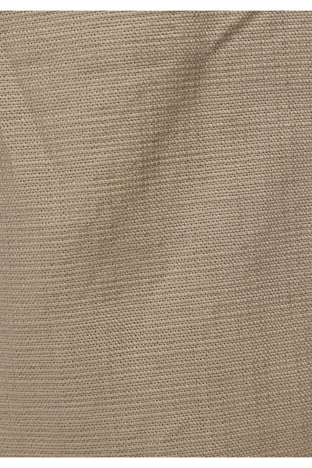 Regular Fit Orta Bel Düz Erkek Bej Şort - 7