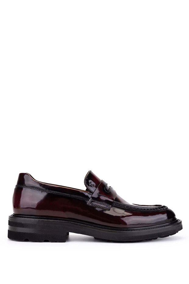 Men's Genuine Leather Claret Red Classic Shoes