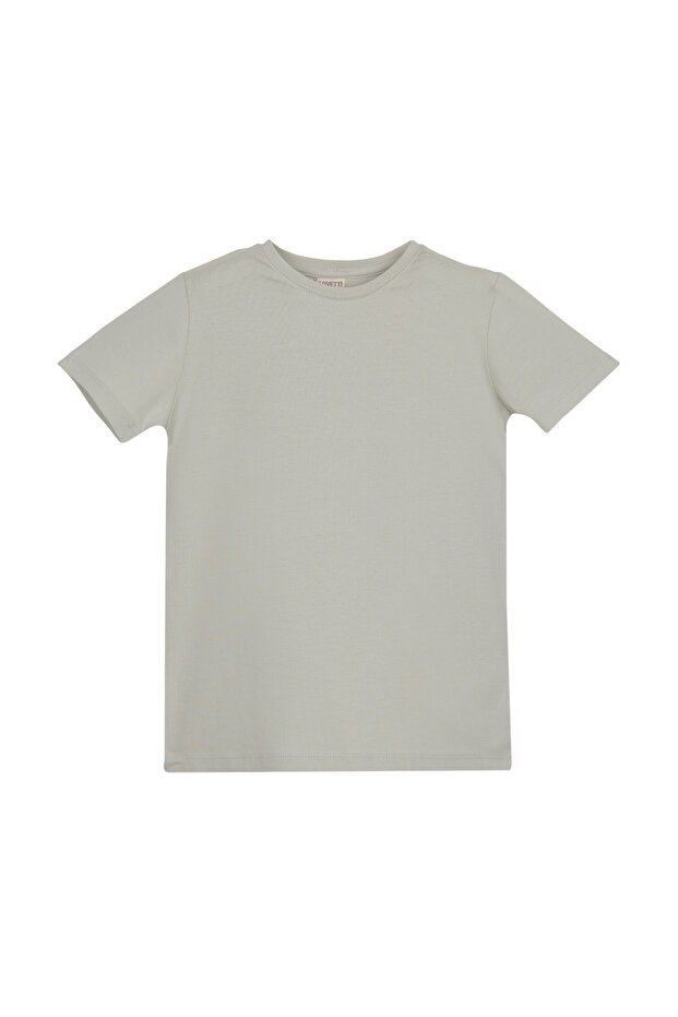 Smoke Gray Basic Unisex Children's Crew Neck Short Sleeve T-Shirt