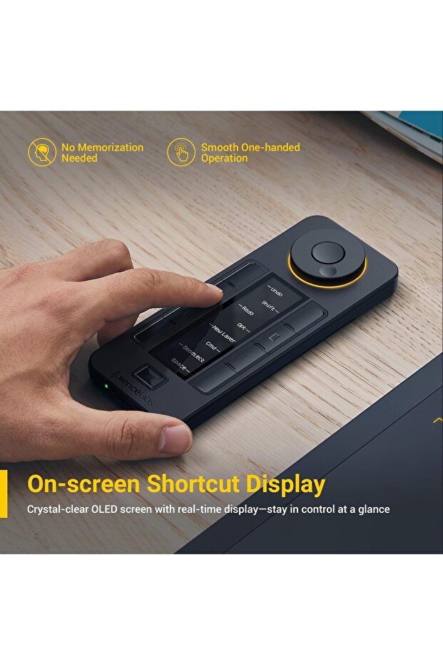 Graphic tablet remote control with hot keys, OLED, Bluetooth 5.0, multifunctional - 7