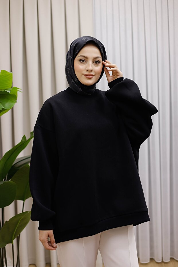 OVERSİZE SWEAT 3 İPLİK ŞARDONLU - 3