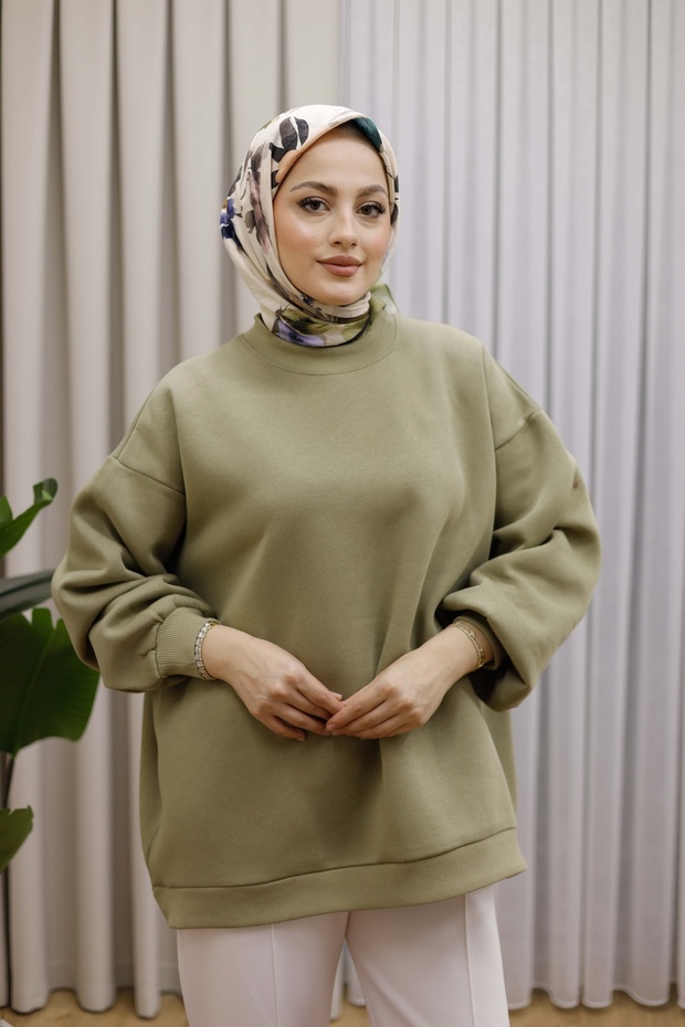 OVERSİZE SWEAT 3 İPLİK ŞARDONLU - 1