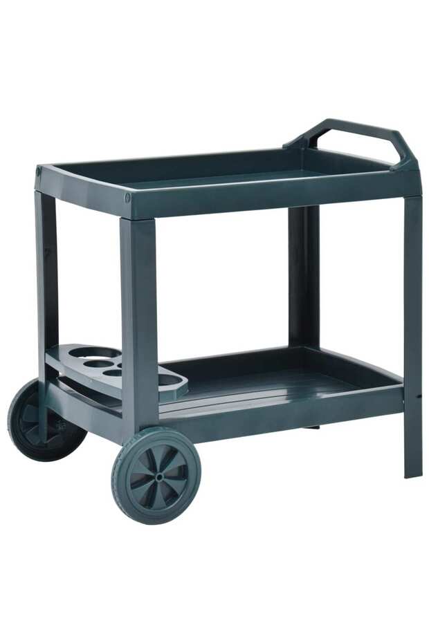 Beverage Cart Green 69x53x72 cm Plastic