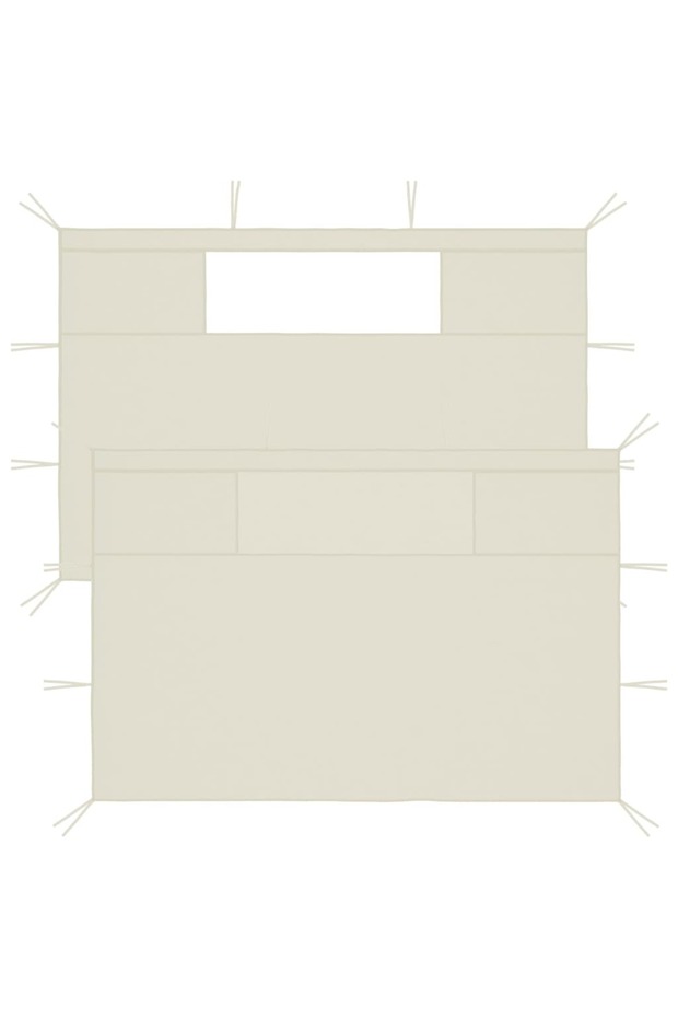 Gazebo Sidewalls with Windows 2 pcs Cream