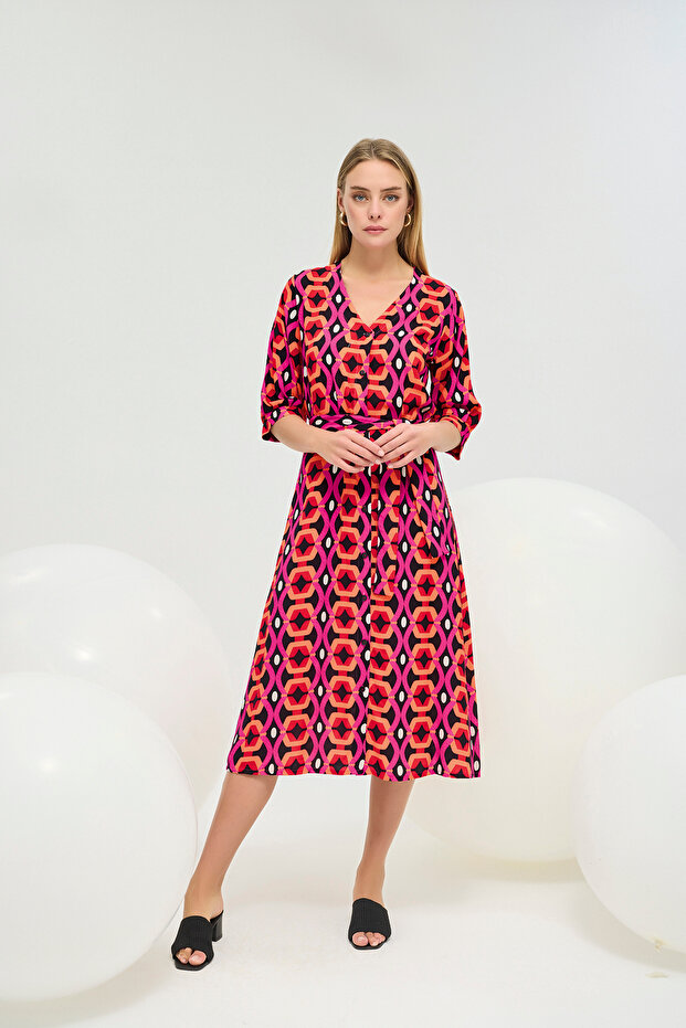 21277 Women's Buttoned Dress