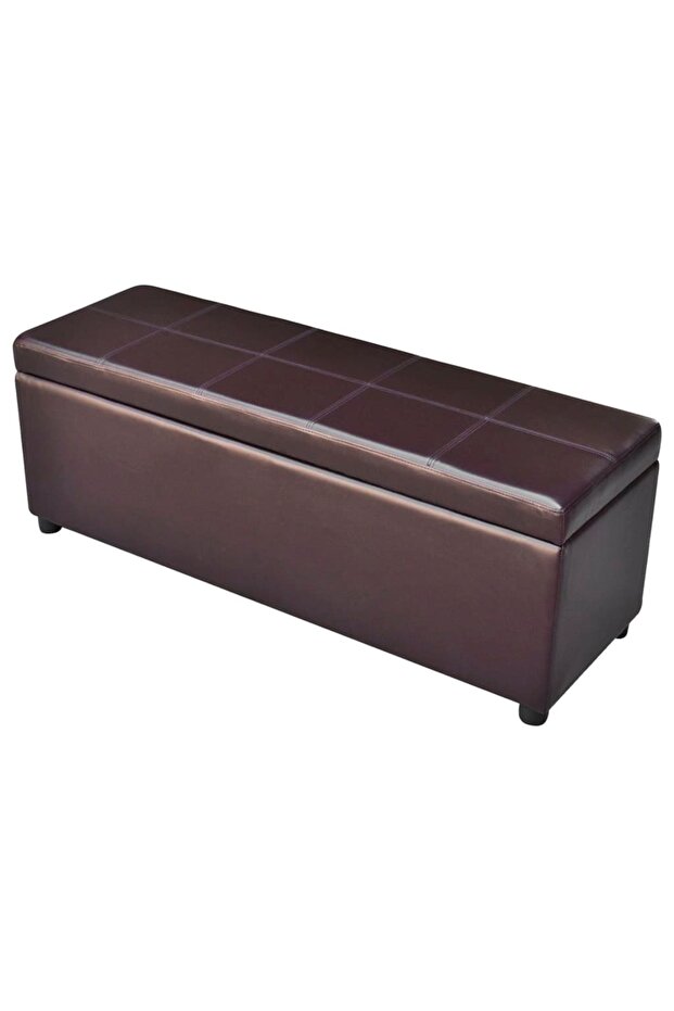 Long Storage Bench Wood Brown