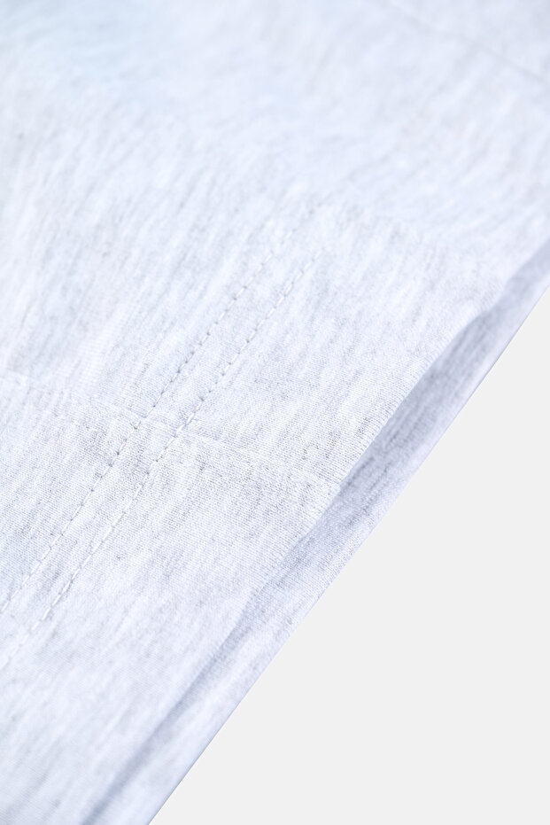 Beyaz-Gri 2'li Kumaş Kaplama Basic Boxer - 8