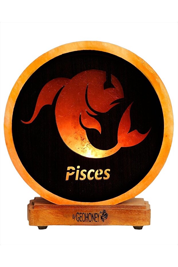 Himalayan Salt Lamp - Zodiac Sign Pisces GH-CSL-042 I