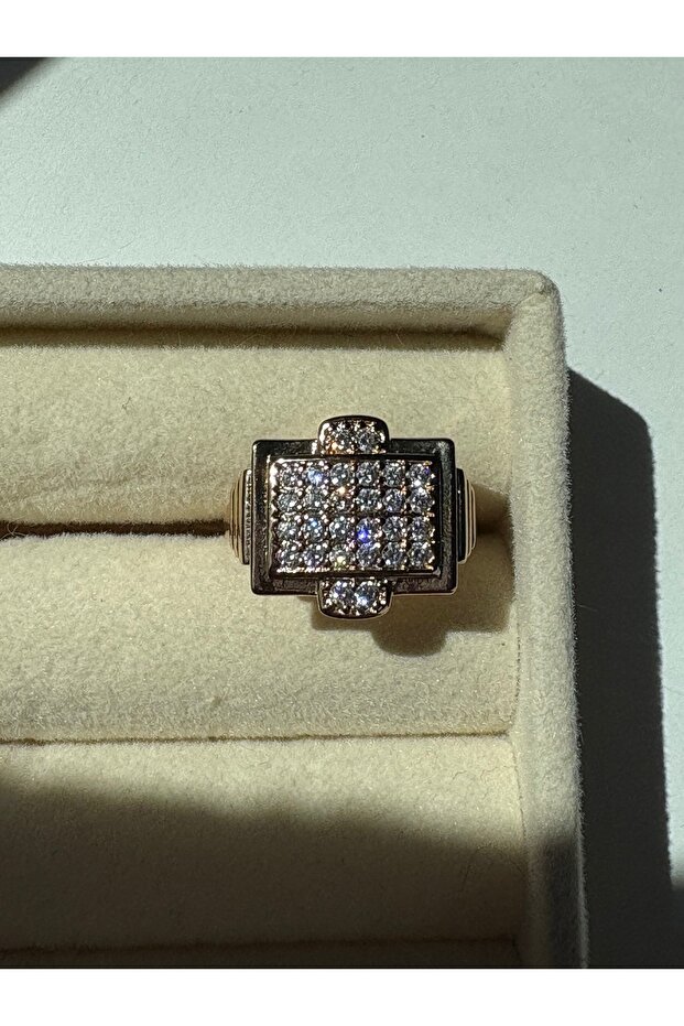 Full Stone Square Ring - 1