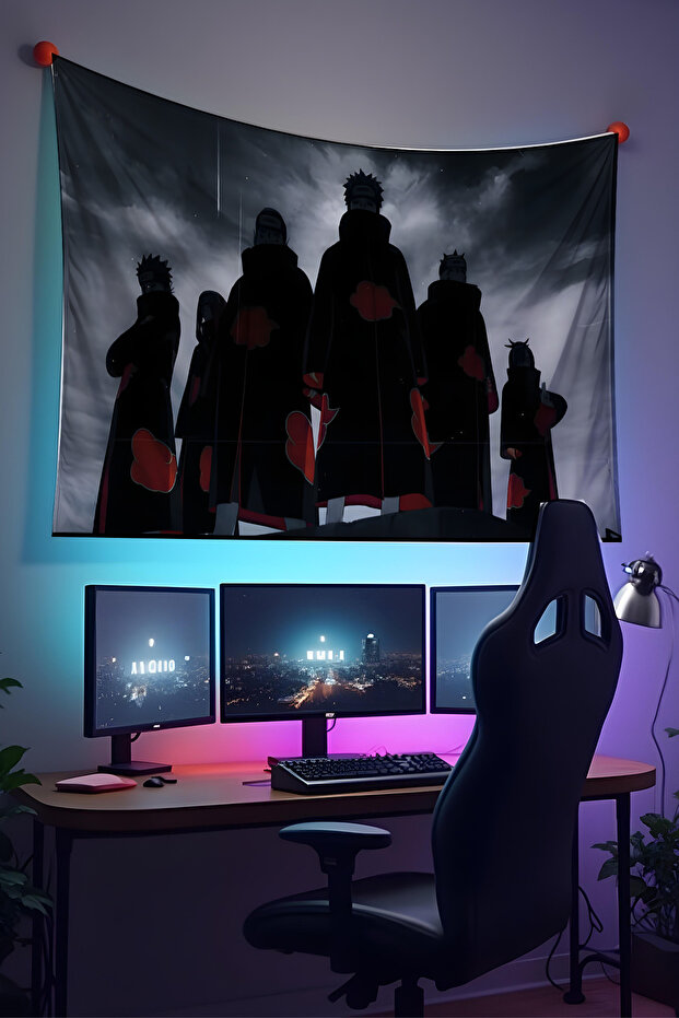 Naruto Anime Wall Cloth– High-Quality Fabric, Gamer Player Room Decor Tapestry Wall Hanging