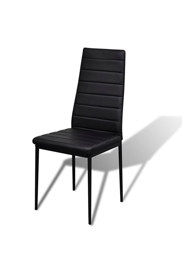 Five Piece Dining Table Set Black - 2