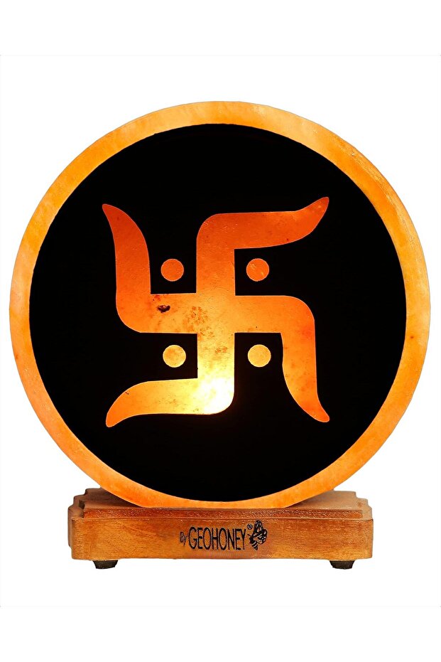 Himalayan Salt Lamp – Traditional Symbol Design GH-CSL-043