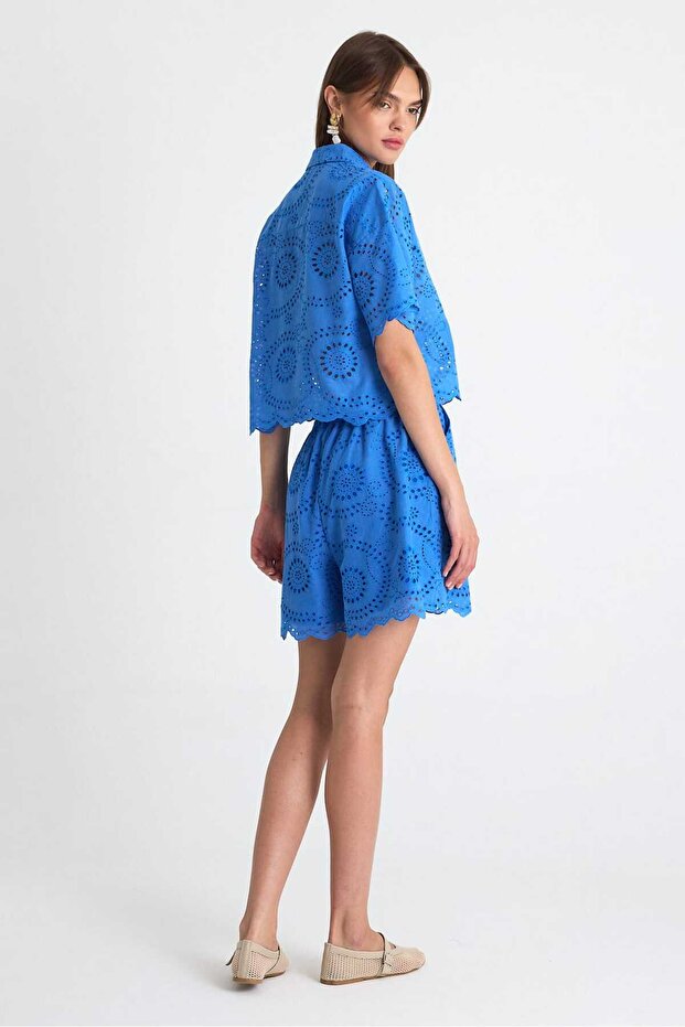 Nakışlı Brode Şort - 3