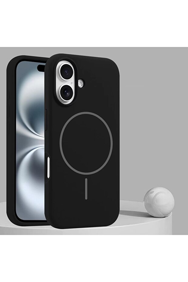 Luxury Magnetic Silicone Case for iPhone Series - Shockproof Slim Soft-Touch (Black, iPhone 17)