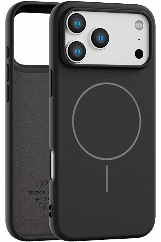Luxury Magnetic Silicone Case Compatible for iPhone Series (Black, iPhone 17 Pro Max)