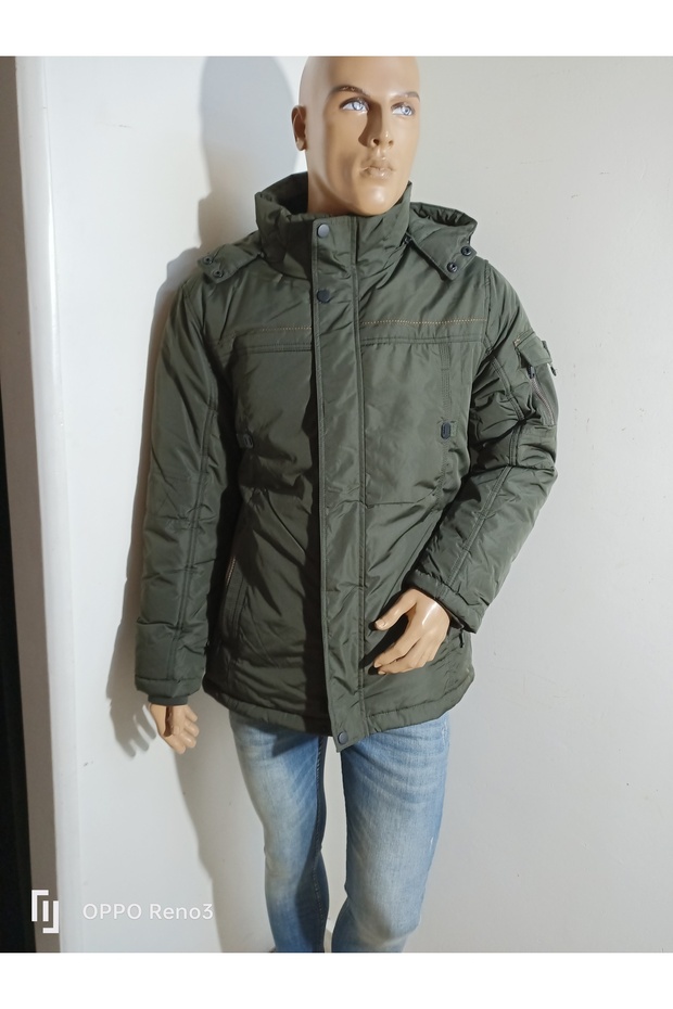 kalın kapşonlu kaban - 3