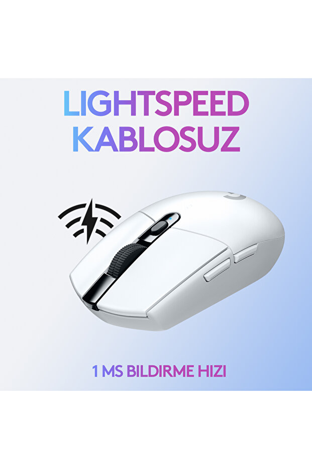 G G305 LIGHTSPEED 12.000 DPI Kablosuz Oyuncu Mouse, Beyaz 910-005292 - 4