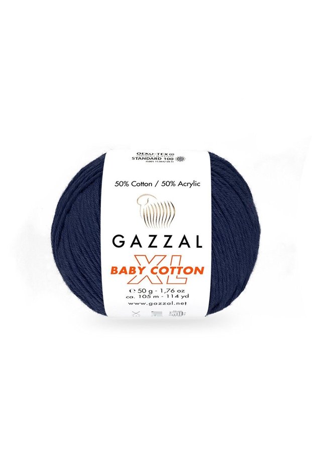 Baby Cotton XL 50% Cotton 50% Acrylic – 50 g 105 m Knitting Yarn-3438-1 Piece