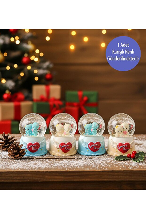 Mini Işıklı Sevimli Ayı Kar Küresi - 2