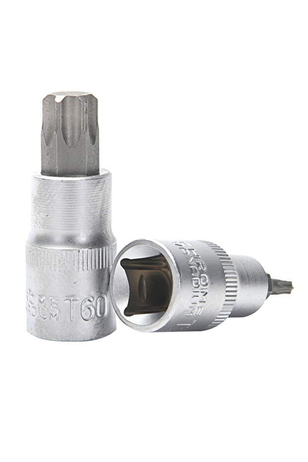 Torx Bit Socket Set 9 Piece - CR-V Star Drive Sockets with Case for Auto and DIY Use - 4