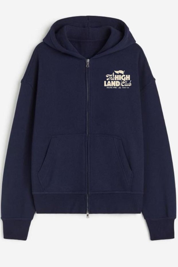 New Season Zip-Up 3-Ply Cotton Smile Printed Sweatshirt