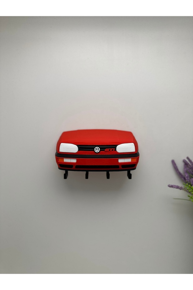 3D Printing Decorative Volkswagen Golf Mk3 Model Designed Keychain