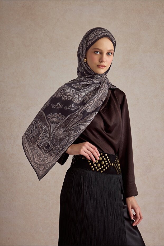 Pamuk Şal Flow Kahve - 4