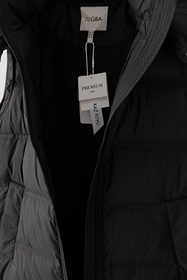 Kapitone Yelek - Siyah - 6