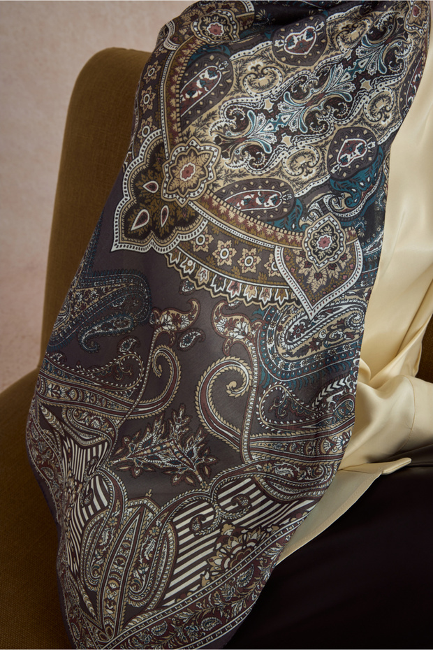 Pamuk Şal Shadow Olive - 4