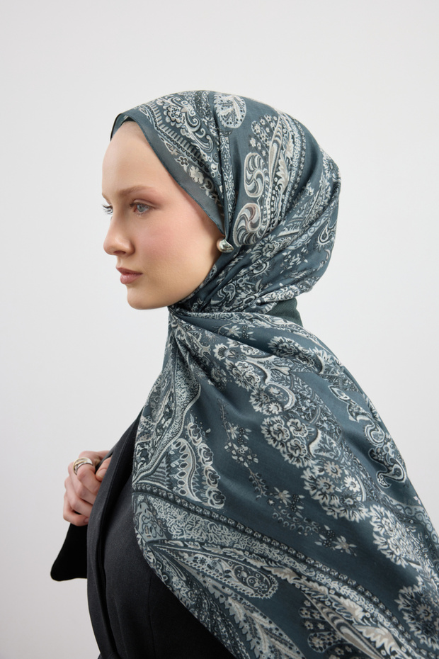 Pamuk Şal Flow Antrasit - 5