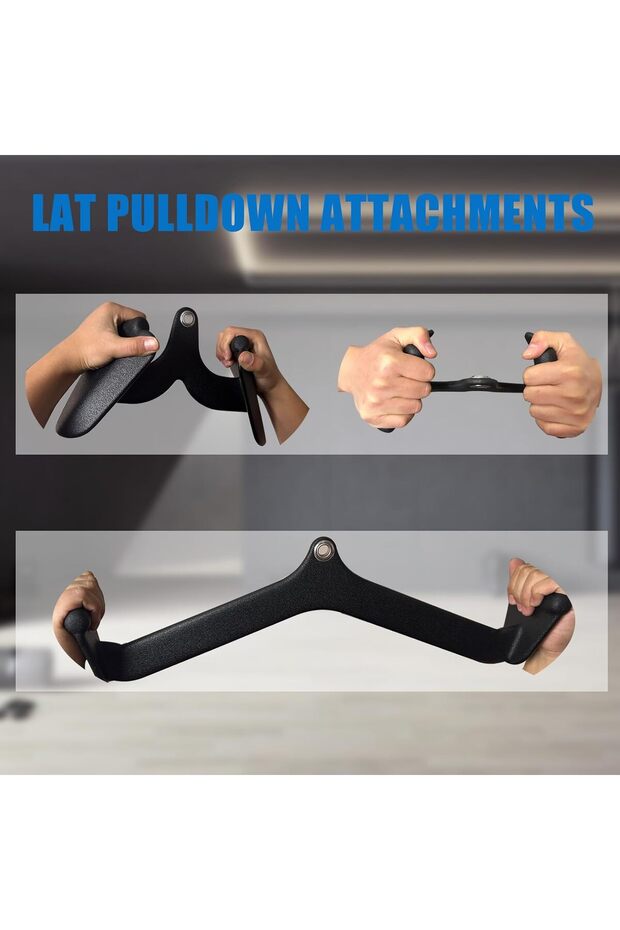LAT Pulldown Attachments – V-Shaped Multi-Grip Lat Bar (2-Pack) - 3