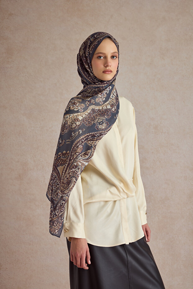 Pamuk Şal Flow Olive - 2