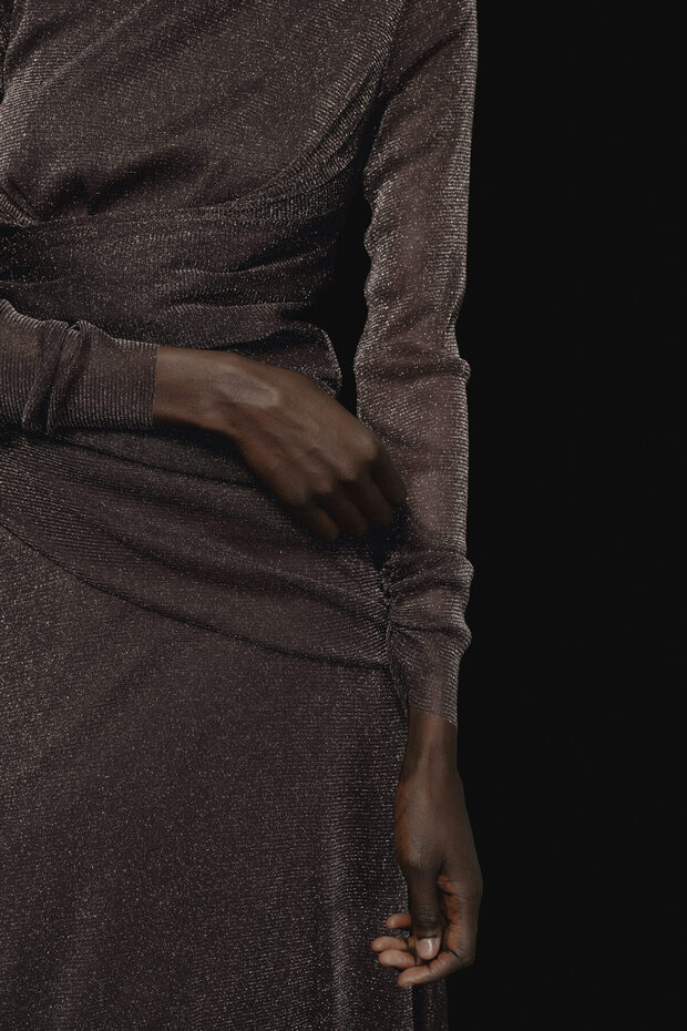 Simli File Elbise - 3