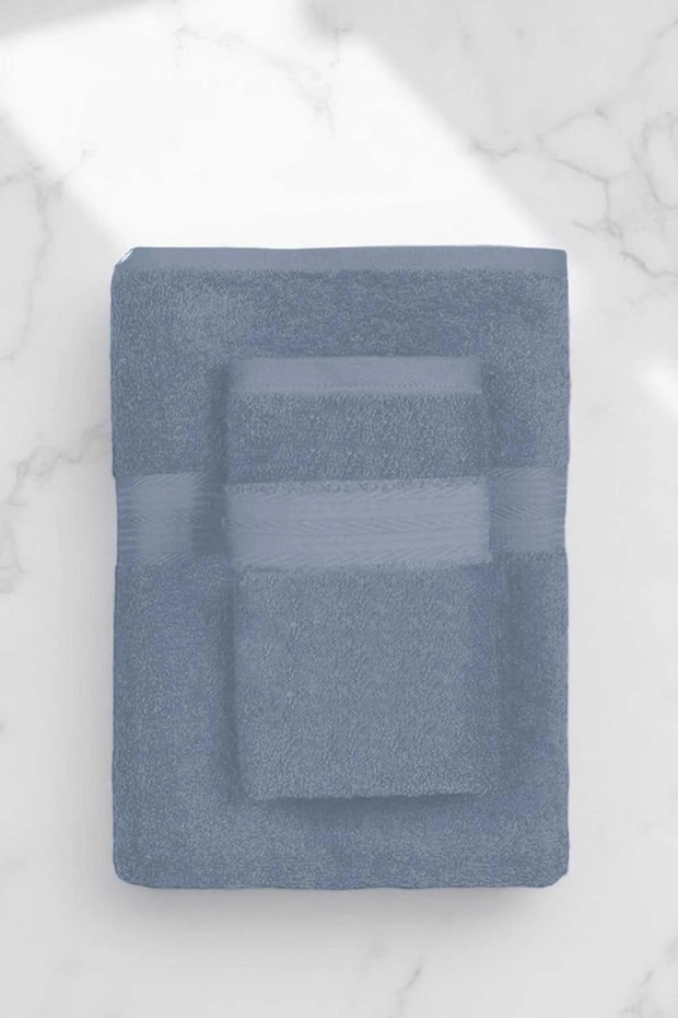 2 Piece Oversized Luxury Premium Bathroom Spa Towel Set 90X170 cm Indigo