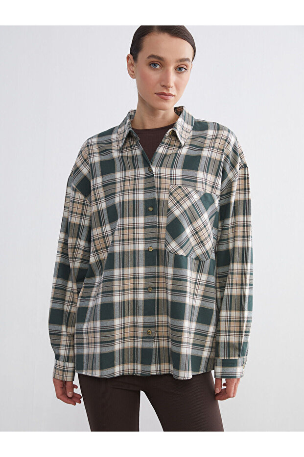 Plaid Oversize Women's Shirt