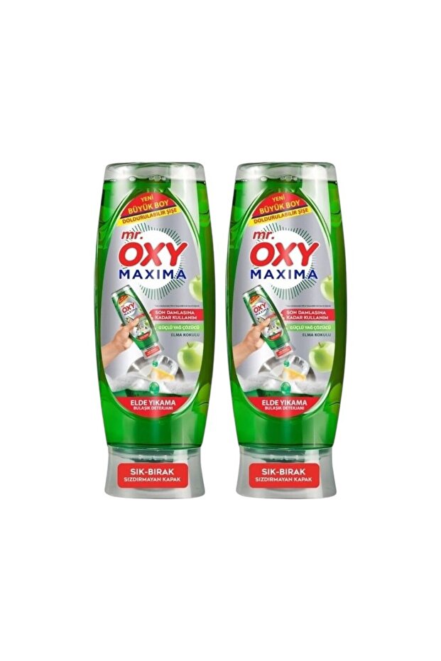 Mr. Maxima Elde Yıkama Bulaşık Deterjanı Elma Kokulu 650 ml 2 Adet - 1