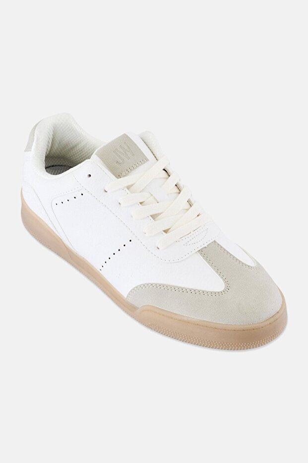 Men Lace up Casual Shoes, White