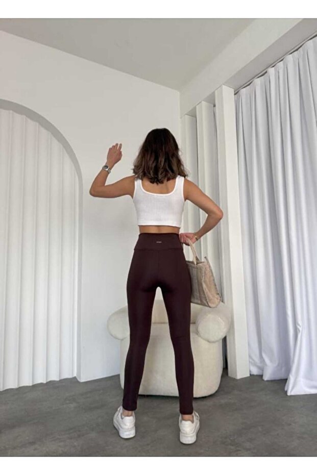 Belize Basic Bordo Bilek Hizası Tayt - 1