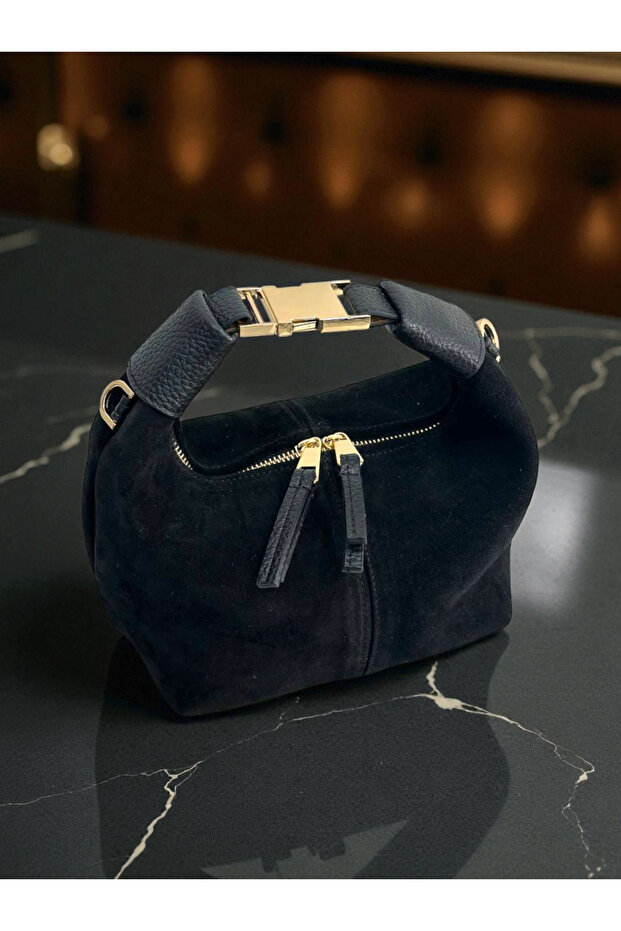 Women's Suede Bag. Suede Hand and Shoulder Bag.