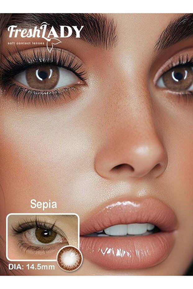 Freshlady Colored Lenses Sepia 14.50mm Yearly Disposable